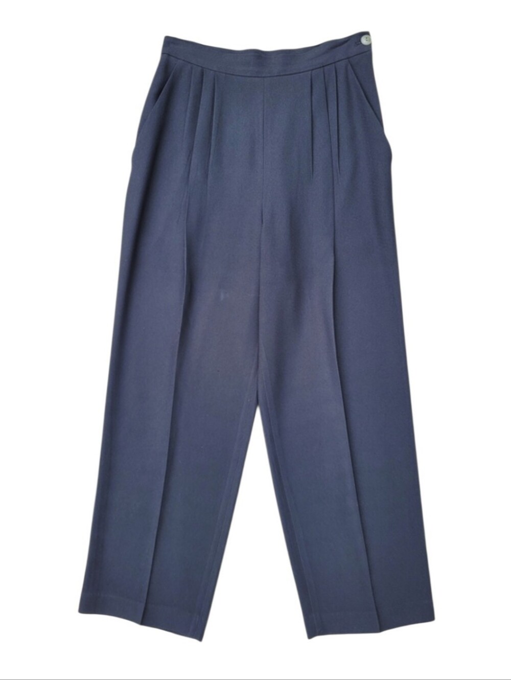 4P Vintage Louben for Laura Petites High Waisted Pleated Trousers Black Small